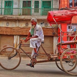 Man-riding-cart